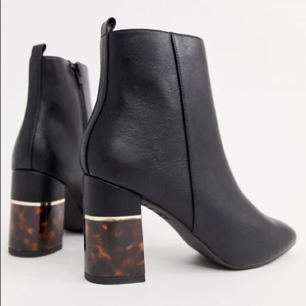 Black Leather Booties